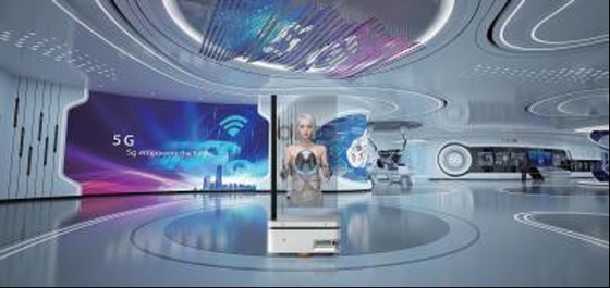 55 Inch 30inch OLED Robot OLED Navagator AI Robot Transparent display transparent OLED digital signage advertising monitor