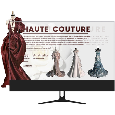 30inch OLED transparent digital signage with touch or non touch table stand advertising monitor