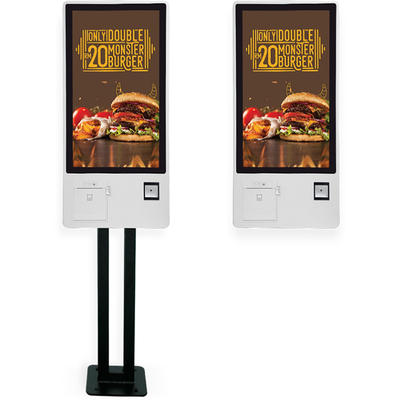 21.5/24/27 Inch Self Service Kiosk for Restauants Touch Screen Many Sorts of ultra Slim Stainless Steel Vertical Wall Hanging