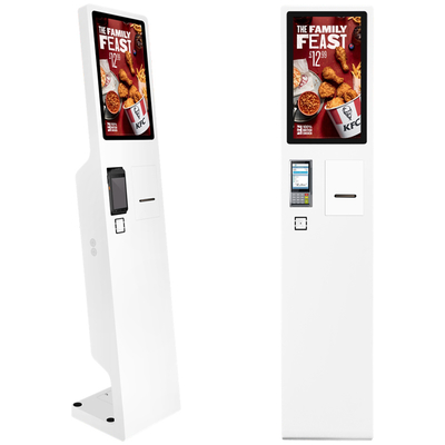 21.5/24/27 Inch Self Service Kiosk for Restauants Touch Screen Many Sorts of ultra Slim Stainless Steel Vertical Wall Hanging