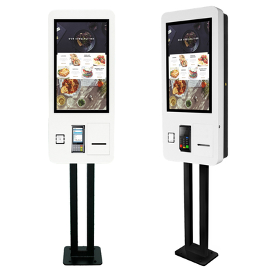 21.5/24/27 Inch Self Service Kiosk for Restauants Touch Screen Many Sorts of ultra Slim Stainless Steel Vertical Wall Hanging