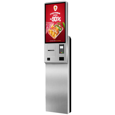 Stainless Self Service Kiosk for Restauants Supermarket Terminal Many Sorts of ultra Slim Vertical Wall Hanging 21.5/24/27 Inch
