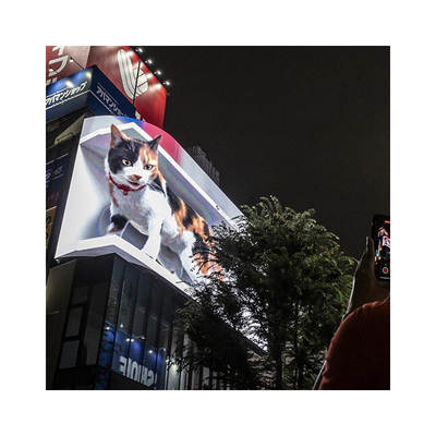 Indoor and Outdoor Naked Eye 3D Display HD Dustproof Waterproof and Moisture-proof LED Large Screen Commercial Advertisement