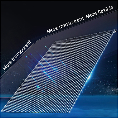 Transparent Led Film Screen Adhesive Flexible Thin and HD to the Installation Environment of the Project Any Shape