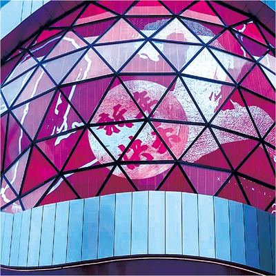 Transparent Led Film Screen Adhesive Flexible Thin and HD to the Installation Environment of the Project Any Shape
