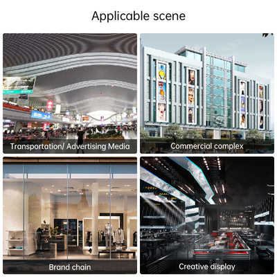 Thin Transparent Can Be Directly Pasted on the Glass Indoor Advertising Transparent Led Film Screen Adhesive Flexible