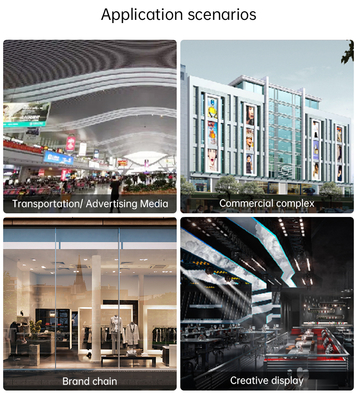 Transparent Led Film Screen Adhesive Flexible Thin Indoor Advertising and Transparent Can Be Cut Highly Customized
