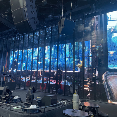 Flexible Transparent Led Film Screen HD Colorful Indoor Advertisements High Transparency Can Be Pasted on Glass