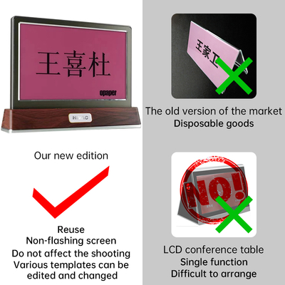 Mobile Phone Batch Setup 7.5 Inch pink Film E Ink Screen Name Plate Place Cards & Table Numbers