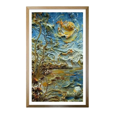 32inch Art Screen Wooden Frame Digital Signage Art Screen Smart Photo Booth Smart Oil Painting Frame Smart TV