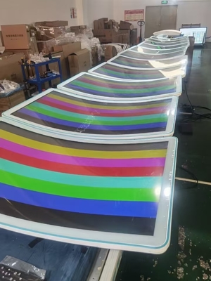 43inch Wall Mount Advertising Digital Signage with LED Strip LCD Monitor Curve Monitor Android windows System LCD Screen Monitor