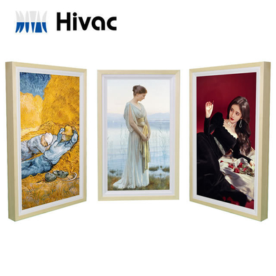 Art Wooden Frame 32inch Wall Mount Advertising Digital Signage LCD Monitor