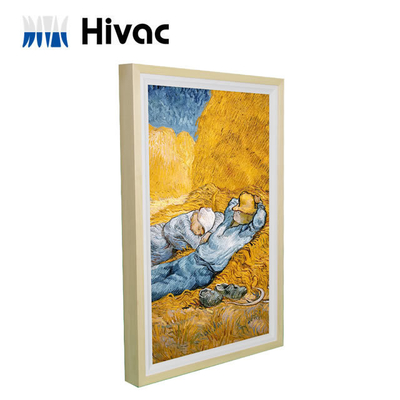 Art Wooden Frame 32inch Wall Mount Advertising Digital Signage LCD Monitor