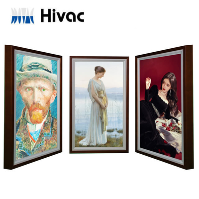 Art Wooden Frame 32inch Wall Mount Advertising Digital Signage LCD Monitor