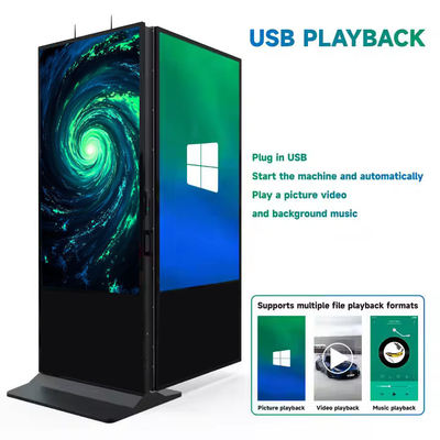 55inch Double Side Floor Standing Kiosk  Digital Sigange
