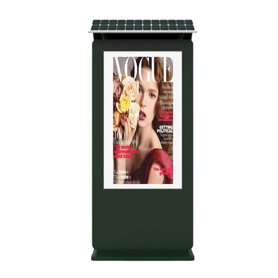 Solar Panel Powered Outdoor Digital Signage LCD Customized Outdoor Digital Signage Anti Glare High Brightness Outdoor  OOH TOTEM