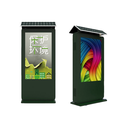 Solar Panel Powered Outdoor Digital Signage LCD Customized Outdoor Digital Signage Anti Glare High Brightness Outdoor  OOH TOTEM