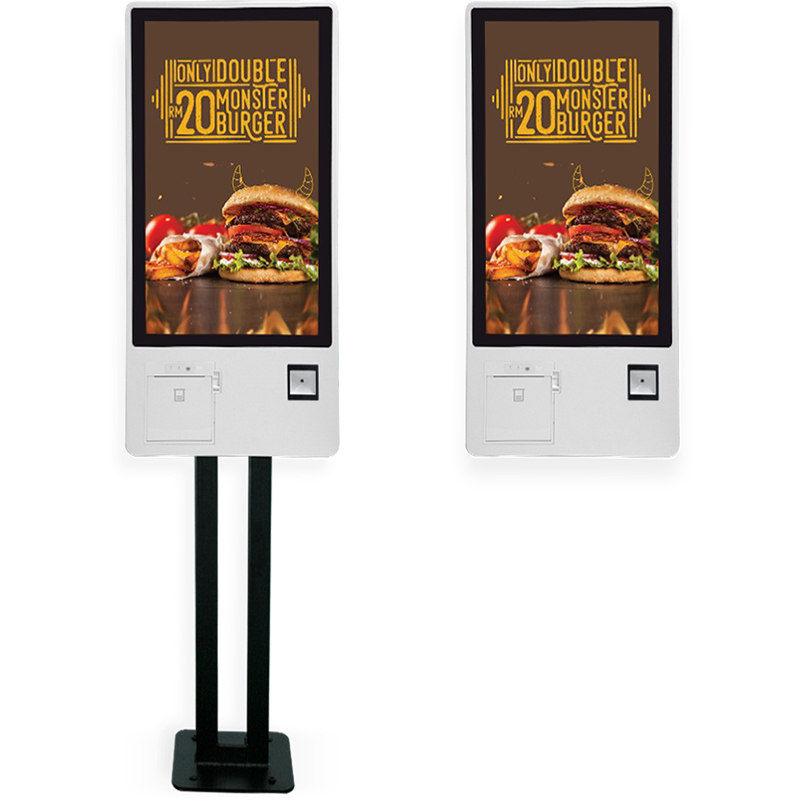 21.5/24/27 Inch Self Service Kiosk for Restauants Touch Screen Many Sorts of ultra Slim Stainless Steel Vertical Wall Hanging
