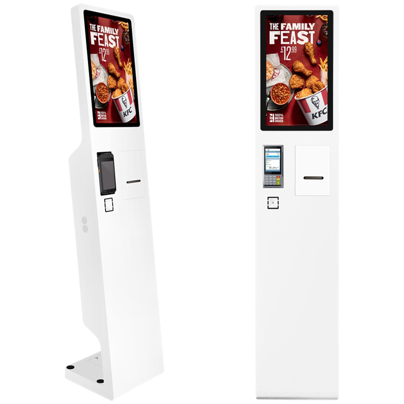 Self Service Kiosk for Restauants Cashier System of Supermarket 21.5/24/27 Inch ultra Slim Stainless Steel Vertical Wall Hanging