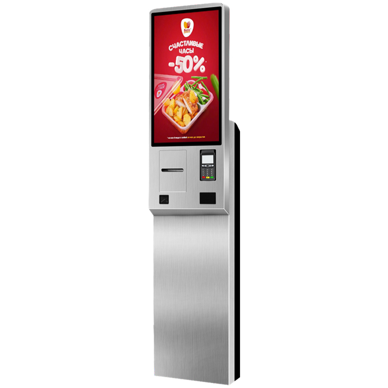 Stainless Self Service Kiosk for Restauants Supermarket Terminal Many Sorts of ultra Slim Vertical Wall Hanging 21.5/24/27 Inch